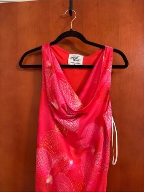 Paper Heart Pink Floral Cowl-Neck Maxi Dress